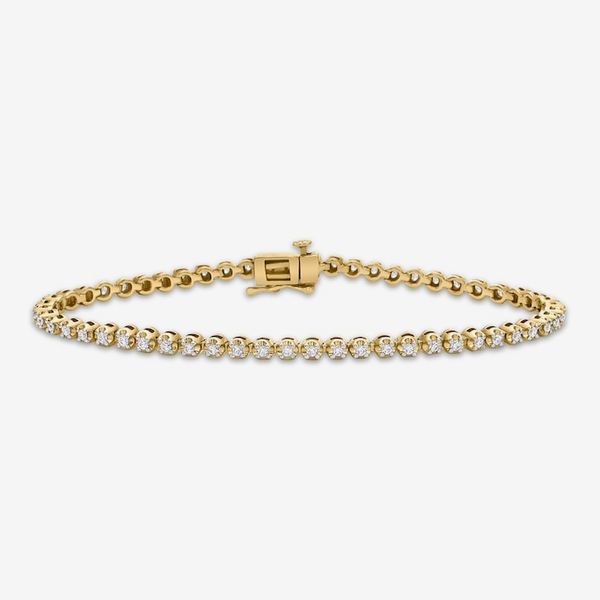 Kay Diamond Tennis Bracelet 1 ct tw Round-cut 10K Yellow Gold 7”