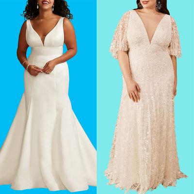 Loose Long Sleeve Wedding Dress for Plus Size Brides