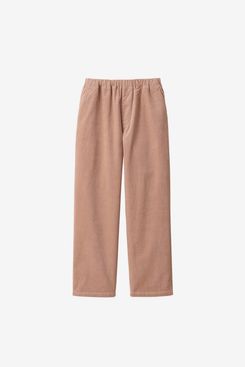 Muji Women’s Stretch Corduroy Easy Straight Pants - Smoky Pink