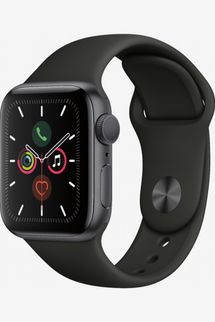 Apple Watch Series 5 (GPS) 40mm Space Gray Aluminum Case with Black Sport Band - Space Gray Aluminum