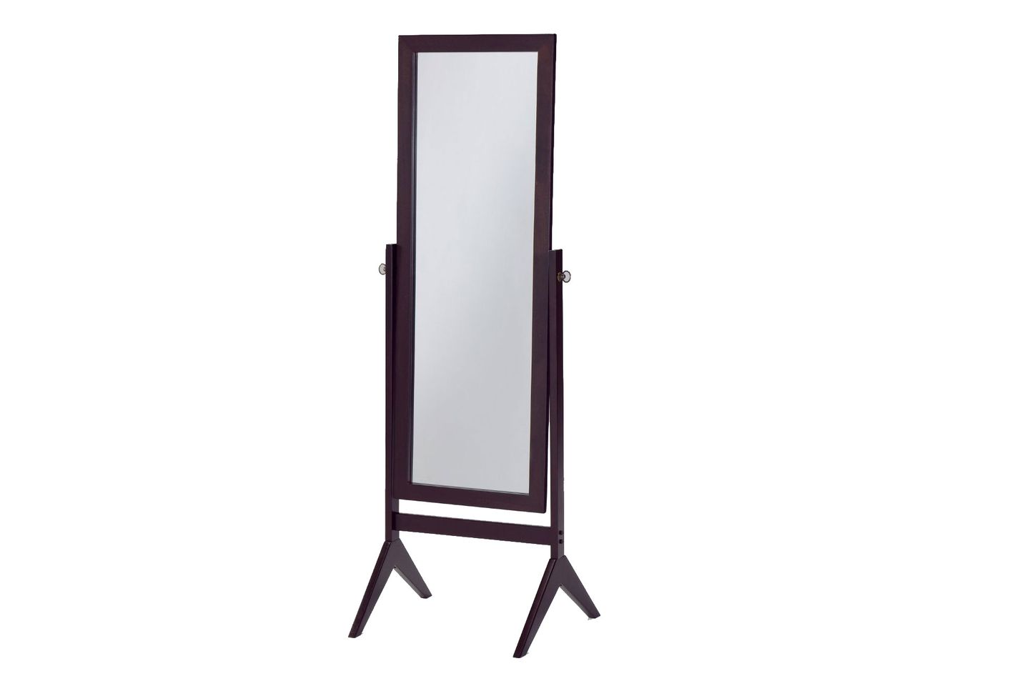 Espresso Finish Ehomeproducts Solid Wood Cheval Floor Standing Tilting Mirror With Bottom Shelf Home Kitchen Home Decor