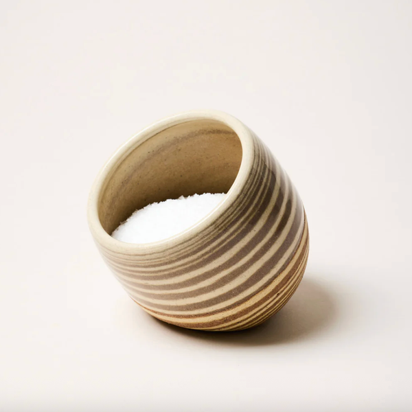 Farmhouse Pottery Marbled Stone Salt Cellar