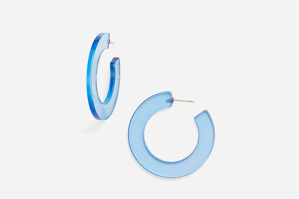 Sterling Forever acrylic hoop earrings