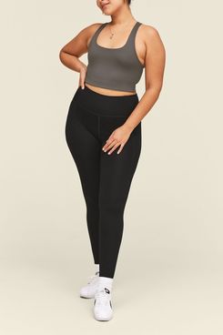 Compressive High Waisted Capri Legging - Black