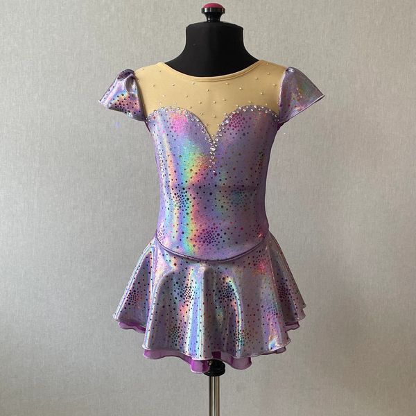Coach Amber Designs Purple Rainbow Skating Dress
