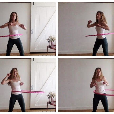Weighted Hula Hoops for Adults Hoola Hoop with Exercise Resistance Bands 