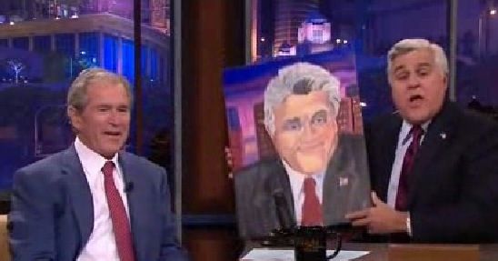 George W. Bush Tackles Portraits of Other Humans, Starting With Jay Leno