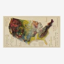 Mapa geológico de Estados Unidos 1932
