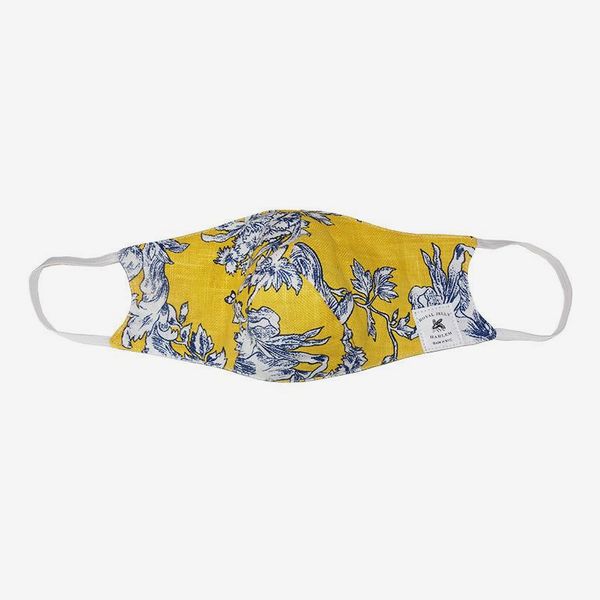 Royal Jelly Harlem Adult Mask in Yellow Toile