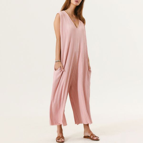 Nothing Fits But Infinite Stretch Pleated Jumpsuit