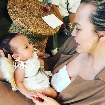 Chrissy Teigen and baby Luna. Chrissy Teigen/Instagram