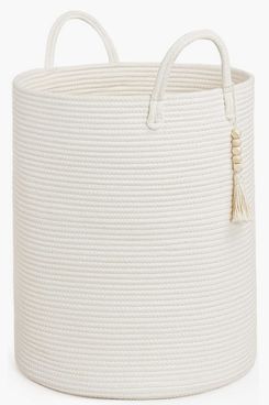 Goodpick White Laundry Basket with Handles