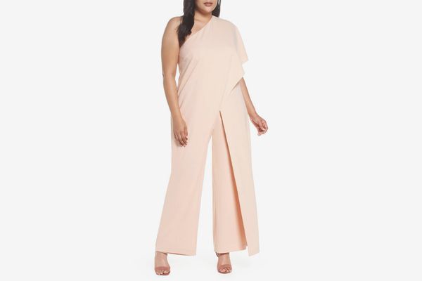 ADRIANNA PAPELL One-Shoulder Jumpsuit