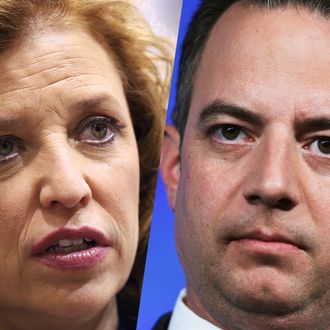 DNC Chairwoman Debbie Wasserman-Schultz and RNC Chairman Reince Priebus 