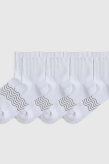 Quince Everyday Cotton Solid Quarter Socks (4-Pack)