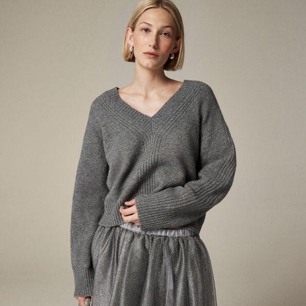 J.Crew Relaxed V-neck sweater in Supersoft yarn