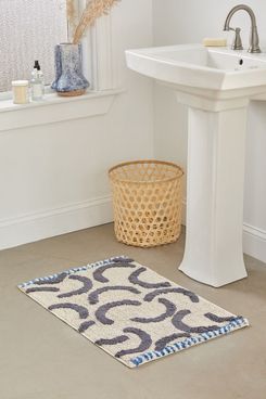 Modern Lines Textured Bath Mat