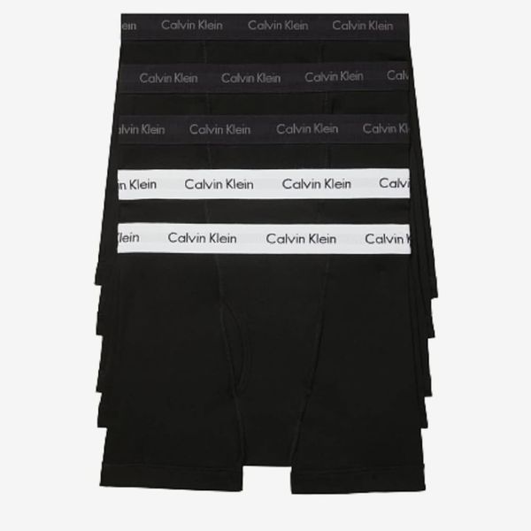 Calvin Klein Men's Cotton Classics 5-Pack Boxer Brief (Black and White)