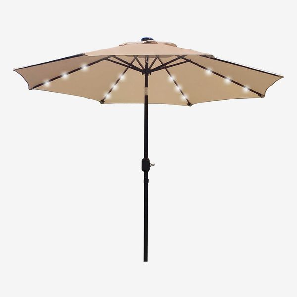 Sunnyglade 9’ Solar 24 LED Lighted Patio Umbrella