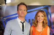 LOS ANGELES, CA - JULY 12:  (EXCLUSIVE COVERAGE) Actor Neil Patrick Harris (L) and actress Jayma Mays visit YoungHollywood.com at Young Hollywood Studio on July 12, 2011 in Los Angeles, California.  (Photo by Michael Kovac/WireImage)