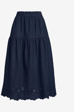 Lands’ End Women’s Voile Eyelet Maxi Skirt