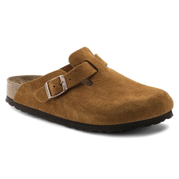 Birkenstock Boston Soft Footbed, Mink Suede