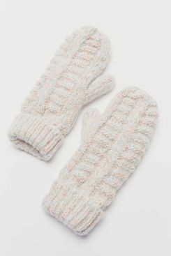 Urban Outfitters Cable-Knit Chenille Mitten