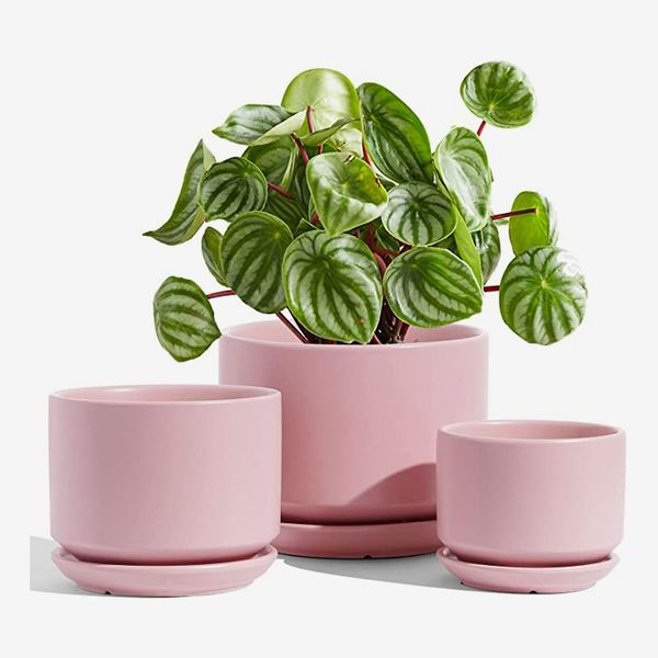 Set of 3 Small Geometric Indoor Plant Pots Original Planter Gift