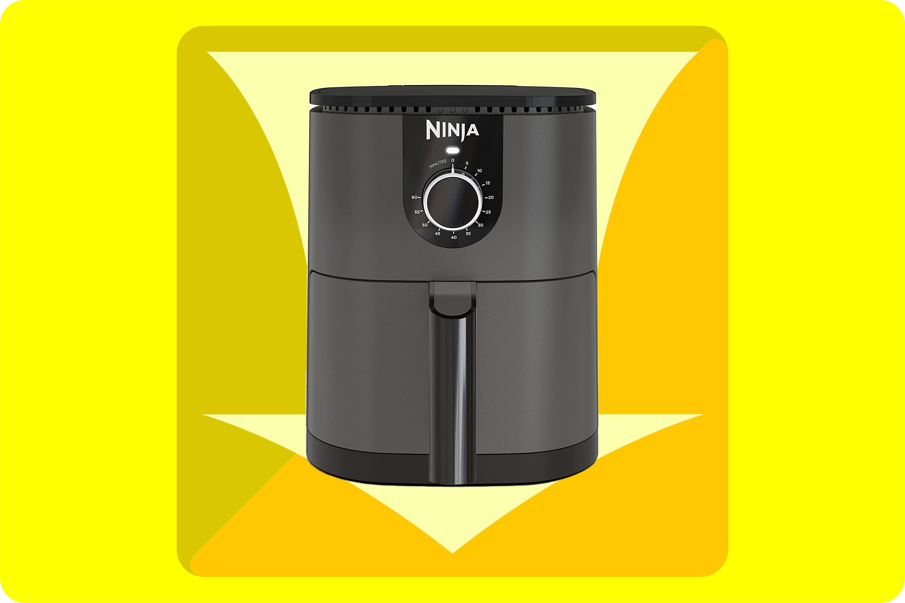  Ninja AF080 Mini Air Fryer, 2 Quarts Capacity, Compact,  Nonstick, with Quick Set Timer, Grey : Home & Kitchen