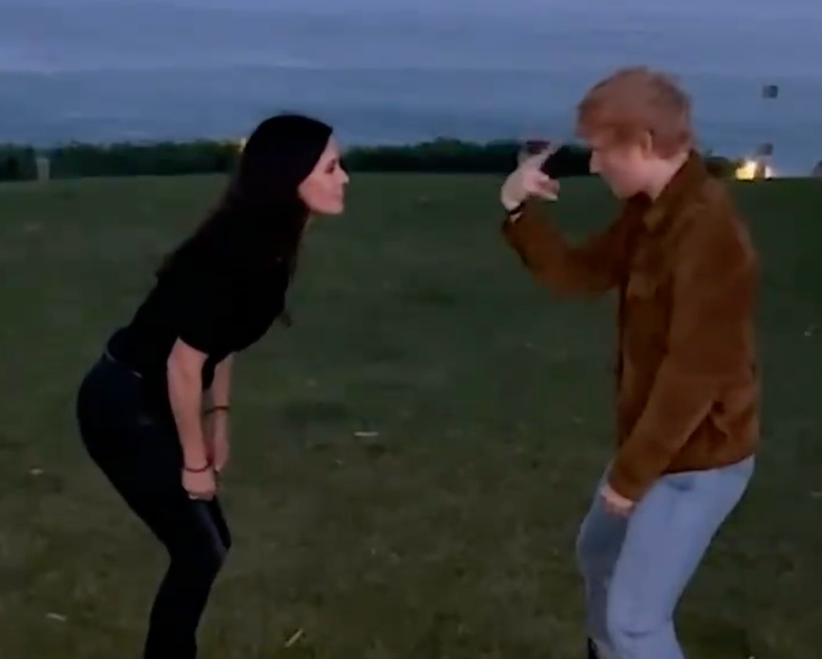 Watch Ed Sheeran And Courtney Cox Recreate Friends Dance