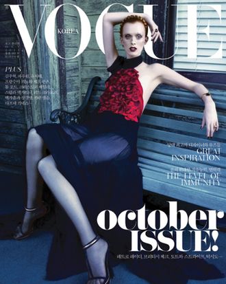 Karen Elson for Korean Vogue.