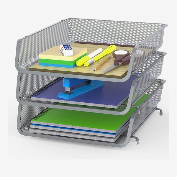 10 Drawer Hard Plastic Desktop Paper Filing Cabinet Trays Desk Organiser