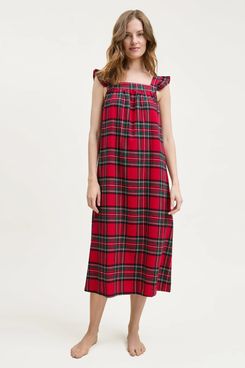 Petite Plume Women’s Brushed Twill Clara Nightgown in Imperial Tartan