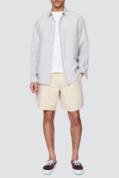 8” Linen-Cotton Shorts