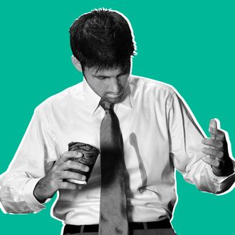 Businessman Spilling Coffee