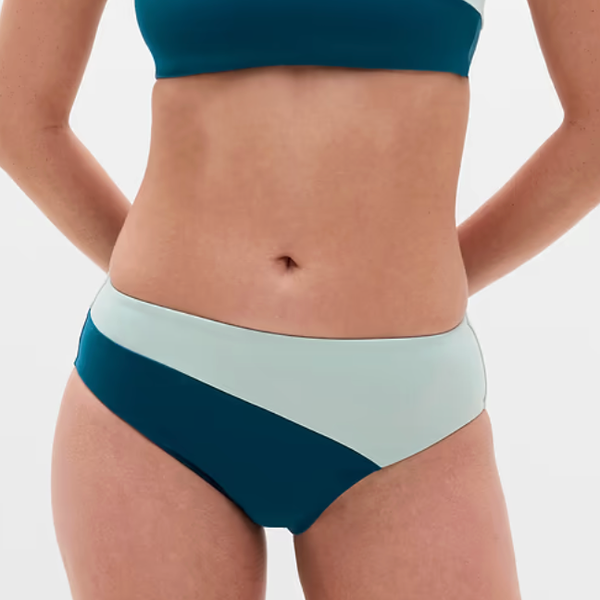 Athleta High Waist Cheeky Colorblock Swim Bottom