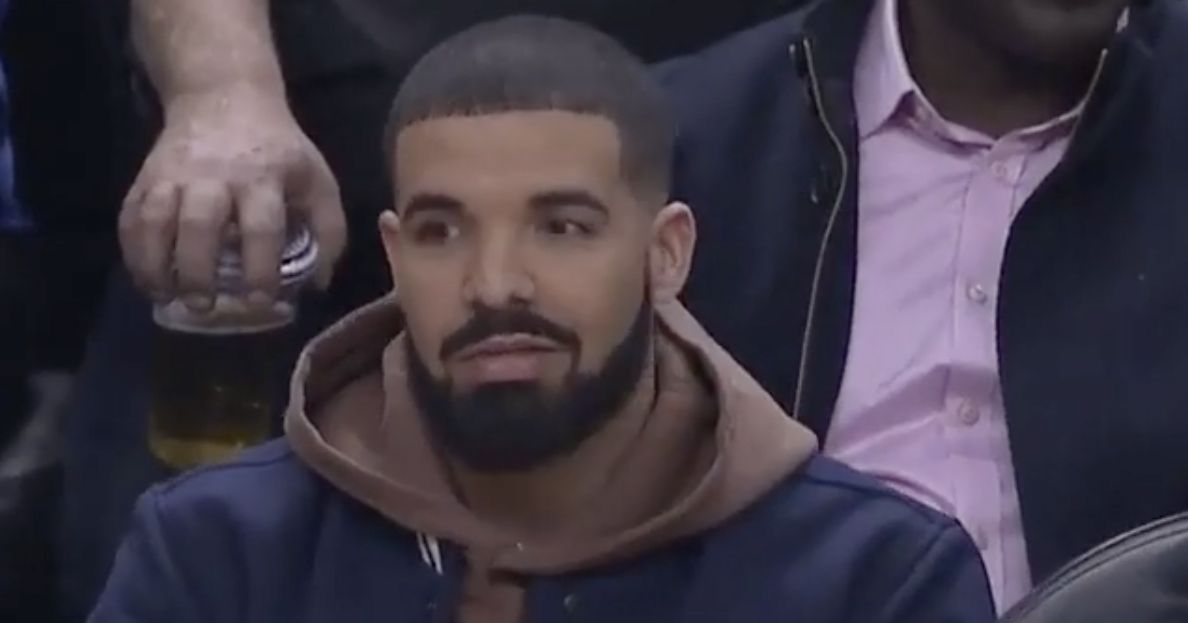 Enjoy Your New Drake Meme: Drake Panic-Pouring a Perrier