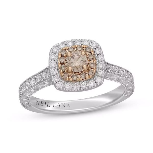 Neil Lane Desert Diamonds Round-Cut Double Halo Engagement Ring