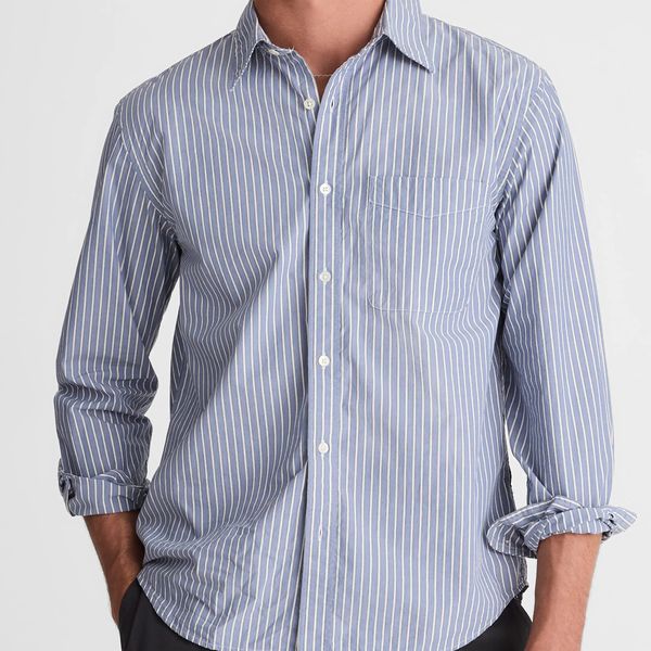Madewell Stripe Poplin Button-Up Shirt