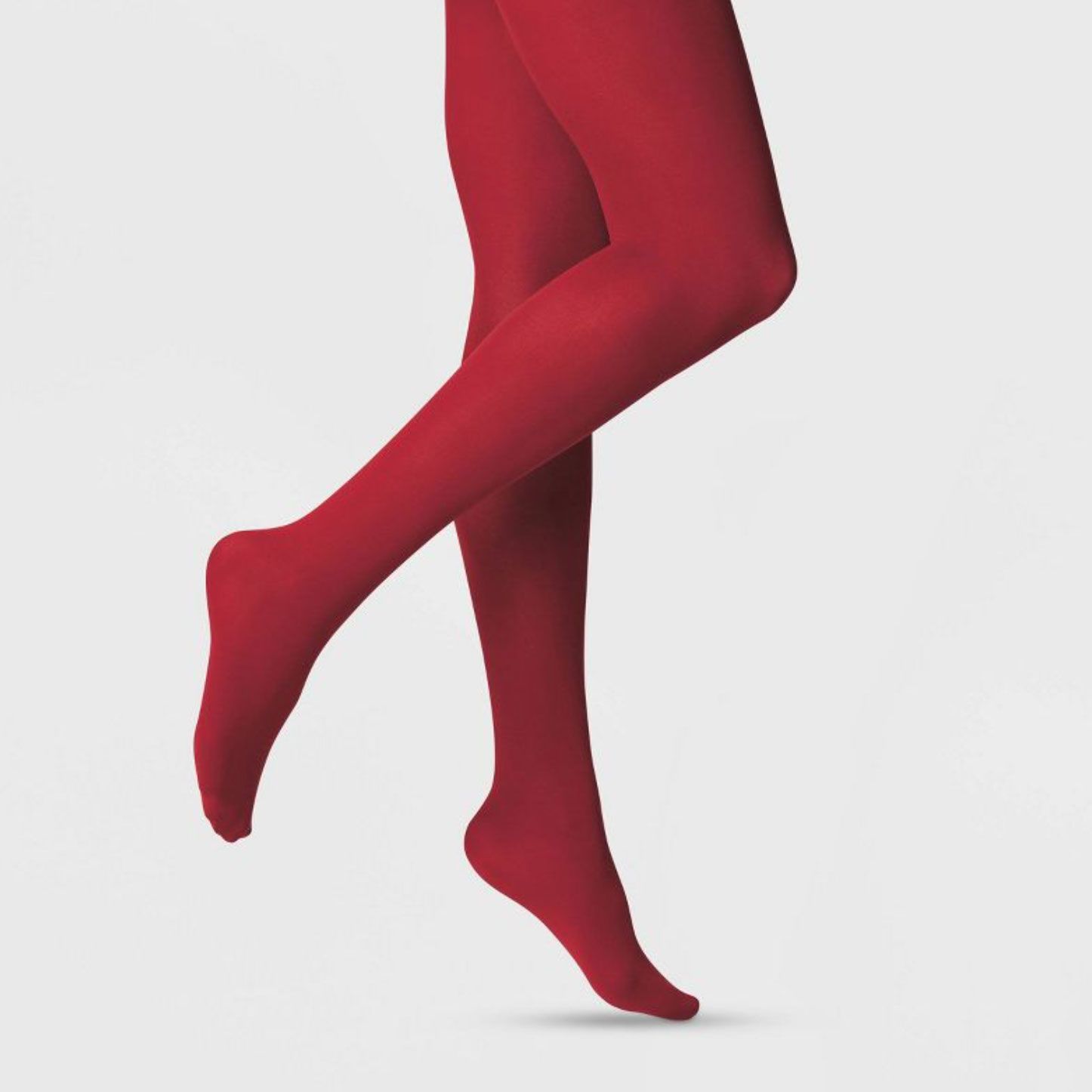 Pack of 02 Plain Tights in red and black colour for women 