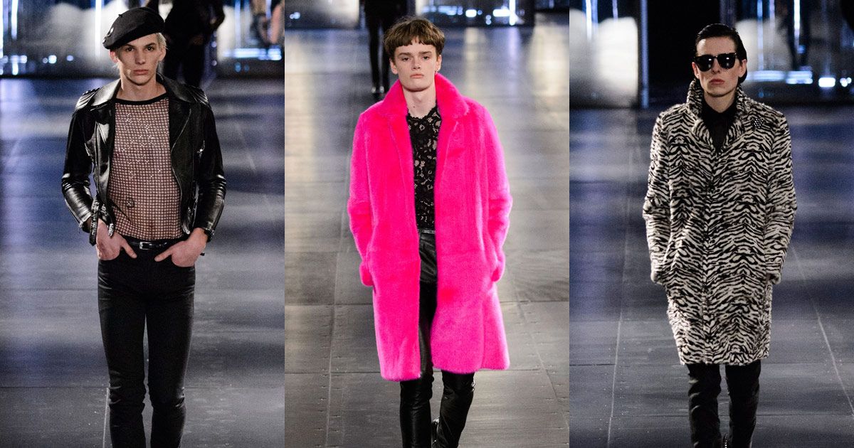 Saint Laurent Men’s: Pink Muppet Coats & Berets