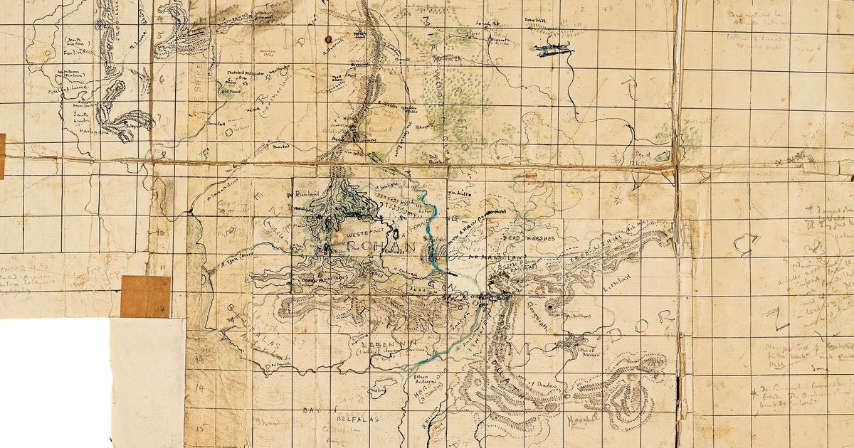 トールキンの元の地図で中つ国を探索します