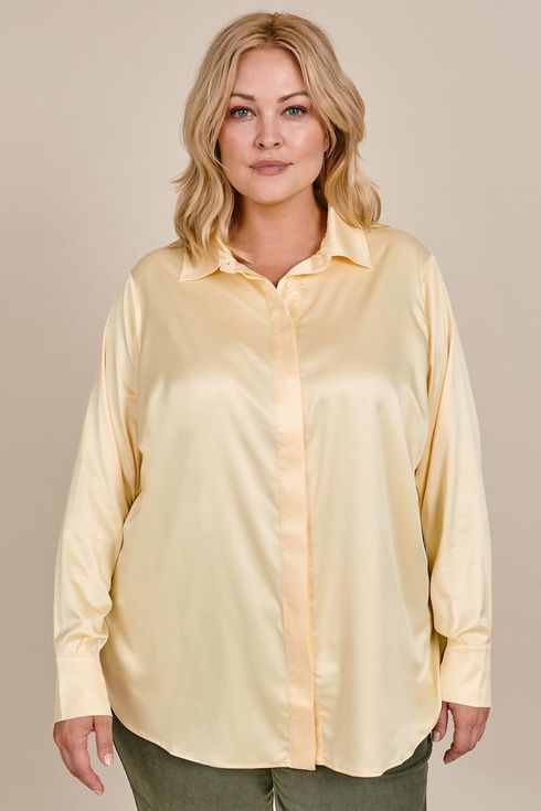 Bustled Button-Down Shirt 