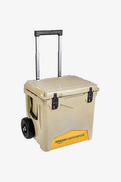 AmazonCommercial Rotomolded Cooler, 45 Quart, Towable, Tan