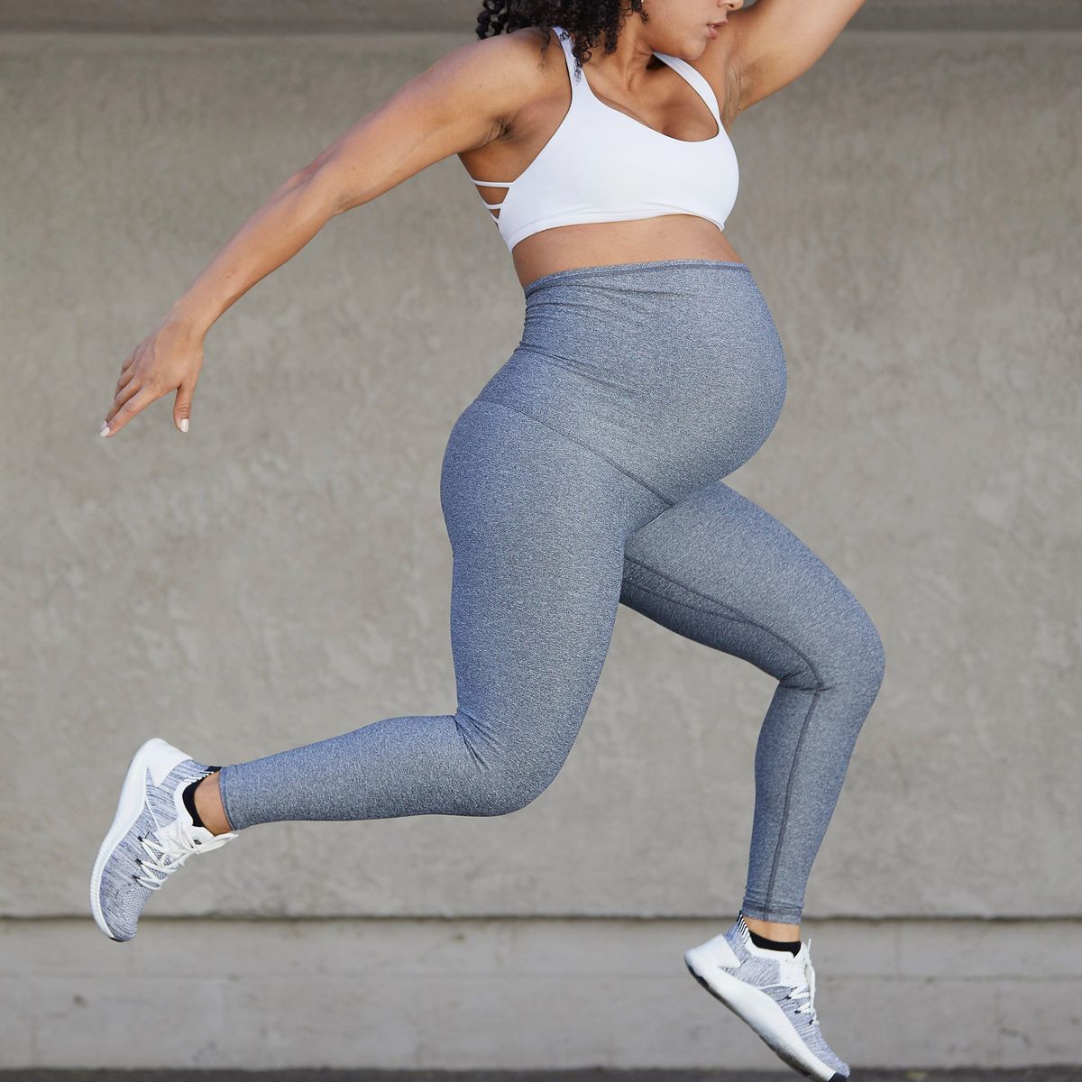 8“ Pregnancy Over The Belly Workout Yoga Biker Short Pants GLAMIX Women's Maternity Active Shorts 5 