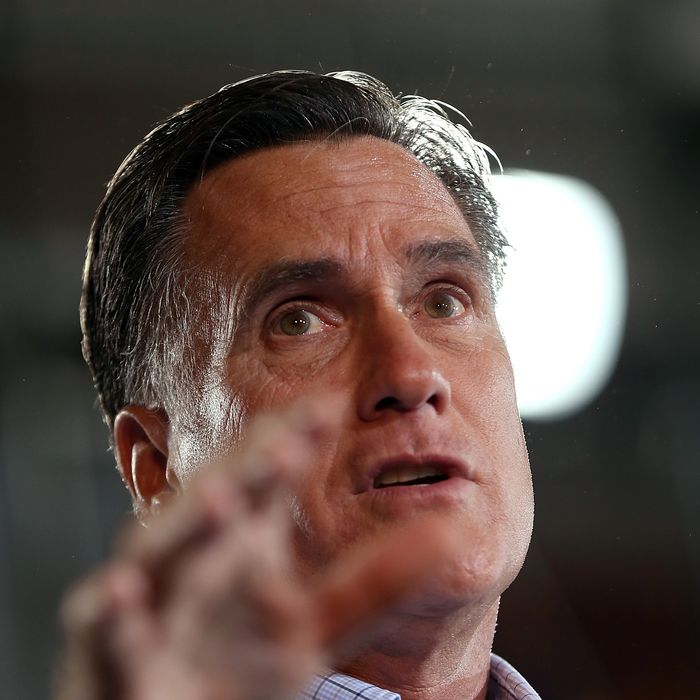 BASALT, CO - AUGUST 02: Republican presidential candidate and former Massachusetts Gov. Mitt Romney during a campaign event with Republican Governors at Basalt Public High School on August 2, 2012 in Basalt, Colorado. One day after returning from a six-day overseas trip to England, Israel and Poland, Mitt Romney is campaigning in Colorado before heading to Nevada. (Photo by Justin Sullivan/Getty Images)