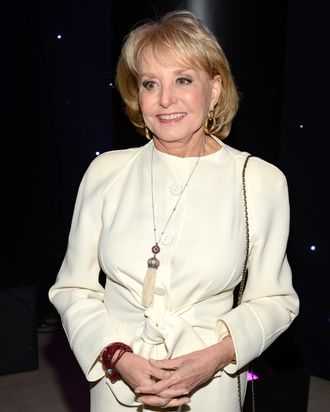 TV Personality Barbara Walters attends Barneys New York And Disney Electric Holiday Window Unveiling Hosted By Sarah Jessica Parker, Bob Iger, And Mark Lee on November 14, 2012 in New York City.