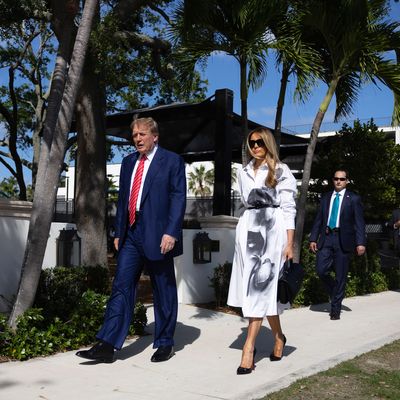 Former President Trump Votes In Florida’s Primary Election In Palm Beach
