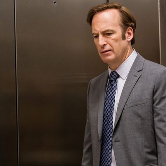 BTS, Bob Odenkirk as Jimmy McGill in Better Call Saul - Season 2, Episode 7. Photo Credit: Ursula Coyote/Sony Pictures Television/AMC