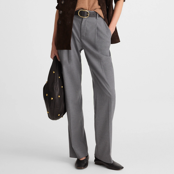 Madewell Slouchy Straight Pants in Brushed Twill